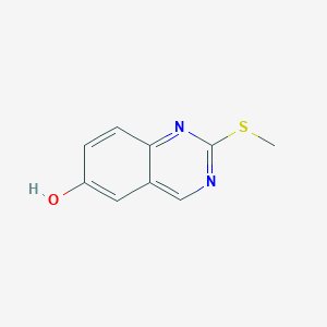 molecular formula C9H8N2OS B8556446 2-(Methylthio)quinazolin-6-ol 