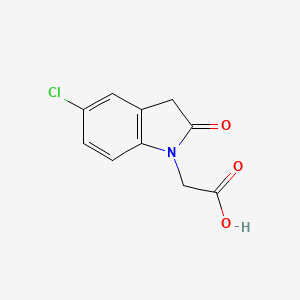 molecular formula C10H8ClNO3 B8556464 (5-chloro-2-oxo-2,3-dihydro-1H-indol-1-yl)acetic acid 