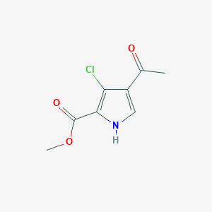 molecular formula C8H8ClNO3 B8556471 methyl 4-acetyl-3-chloro-1H-pyrrole-2-carboxylate 