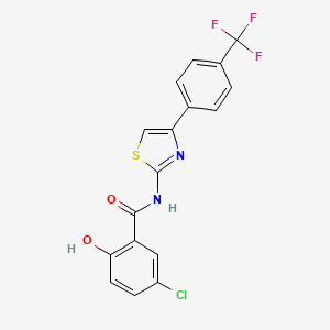 Benzamide,5-chloro-2-hydroxy-n-[4-[4-(trifluoromethyl)phenyl]-2-thiazolyl]-