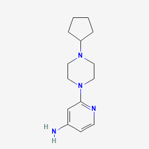 molecular formula C14H22N4 B8556525 2-(4-Cyclopentyl-piperazin-1-yl)-pyridin-4-ylamine 