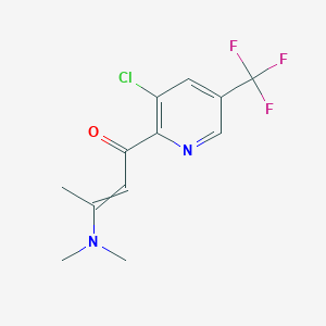 molecular formula C12H12ClF3N2O B8556536 1-(3-Chloro-5-(trifluoromethyl)pyridin-2-yl)-3-(dimethylamino)-2-buten-1-one 