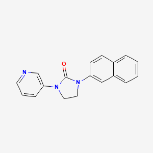 molecular formula C18H15N3O B8556553 1-Naphthalen-2-yl-3-pyridin-3-yl-imidazolidin-2-one 