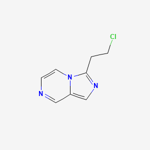 molecular formula C8H8ClN3 B8556585 3-(2-Chloroethyl)imidazo[1,5-a]pyrazine 