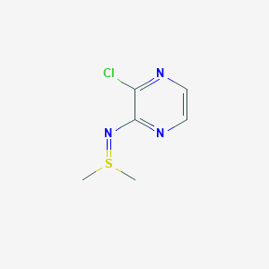 molecular formula C6H8ClN3S B8556624 S,S-Dimethyl-N-(3-chloropyrazin-2-yl)sulfilimine 