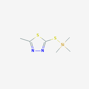molecular formula C6H12N2S2Si B8556630 2-Methyl-5-[(trimethylsilyl)sulfanyl]-1,3,4-thiadiazole CAS No. 81589-00-6