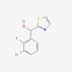 molecular formula C10H7BrFNOS B8556656 (3-Bromo-2-fluorophenyl)(thiazol-2-yl)methanol CAS No. 1428881-33-7