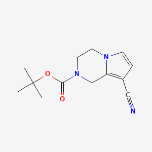 tert-butyl 8-cyano-3,4-dihydropyrrolo[1,2-a]pyrazine-2(1H)-carboxylate