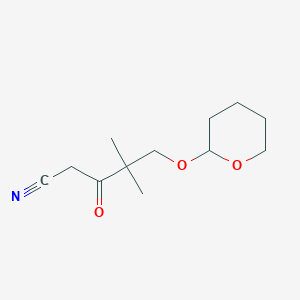 4,4-Dimethyl-3-oxo-5-(tetrahydro-pyran-2-yloxy)-pentanenitrile