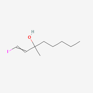 1-Iodo-3-methyloct-1-en-3-ol