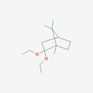 molecular formula C14H26O2 B8556707 2,2-Diethoxy-1,7,7-trimethylbicyclo[2.2.1]heptane CAS No. 52162-25-1