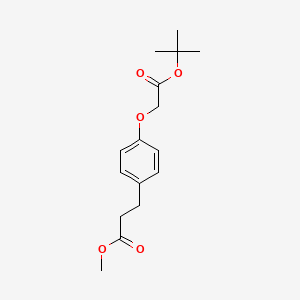 molecular formula C16H22O5 B8556721 3-(4-tert-Butoxycarbonylmethoxy-phenyl)-propionic acid methyl ester 