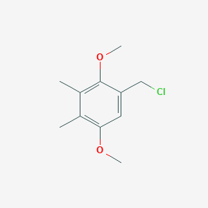 molecular formula C11H15ClO2 B8556736 1-(Chloromethyl)-2,5-dimethoxy-3,4-dimethylbenzene 