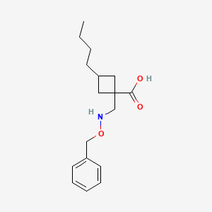 1-{[(Benzyloxy)amino]methyl}-3-butylcyclobutane-1-carboxylic acid