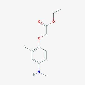 molecular formula C12H17NO3 B8556752 Ethyl [2-methyl-4-(methylamino)phenoxy]acetate 