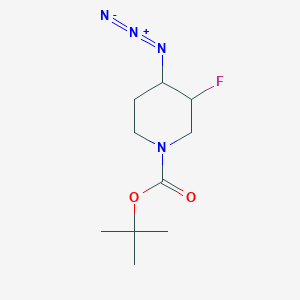 molecular formula C10H17FN4O2 B8556798 1-Boc-4-azido-3-fluoropiperidine 