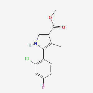 methyl 5-(2-chloro-4-fluorophenyl)-4-methyl-1H-pyrrole-3-carboxylate