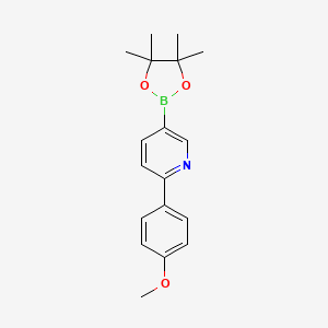 molecular formula C18H22BNO3 B8556873 2-(4-Methoxyphenyl)pyridine-5-boronic acid pinacol ester 