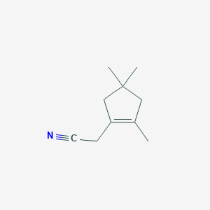 molecular formula C10H15N B8556897 2-(2,4,4-Trimethylcyclopenten-1-yl)acetonitrile 