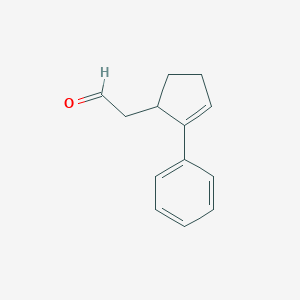 molecular formula C13H14O B8556910 (2-Phenyl-cyclopent-2-enyl)-acetaldehyde 