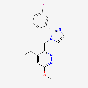 Pyridazine,4-ethyl-3-[[2-(3-fluorophenyl)-1h-imidazol-1-yl]methyl]-6-methoxy-