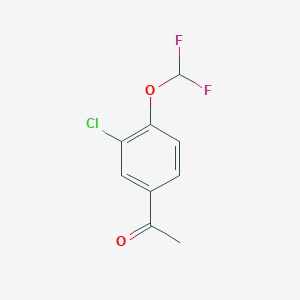 molecular formula C9H7ClF2O2 B8556938 1-(3-Chloro-4-difluoromethoxy-phenyl)-ethanone 