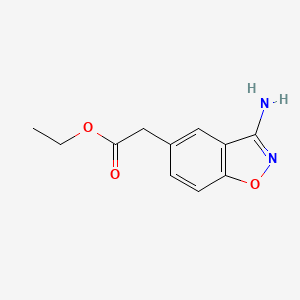 (3-Amino-benzo[d]isoxazol-5-yl)-acetic acid ethyl ester