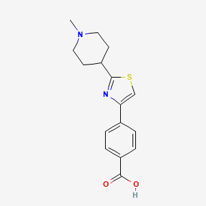 4-[2-(1-Methyl-piperidin-4-yl)-thiazol-4-yl]-benzoic acid