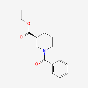 molecular formula C15H19NO3 B8556983 (S)-ethyl 1-benzoyl-3-piperidinecarboxylate 