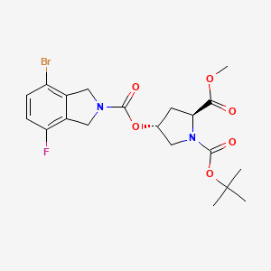 1-(tert-Butyl) 2-methyl (2S,4R)-4-((4-bromo-7-fluoroisoindoline-2-carbonyl)oxy)pyrrolidine-1,2-dicarboxylate