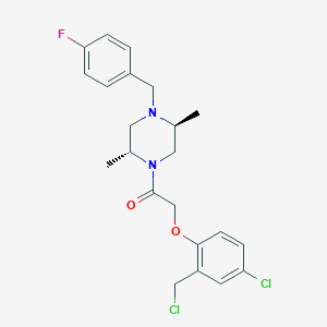 2-[4-Chloro-2-(chloromethyl)phenoxy]-1-{(2R,5S)-4-[(4-fluorophenyl)methyl]-2,5-dimethylpiperazin-1-yl}ethan-1-one