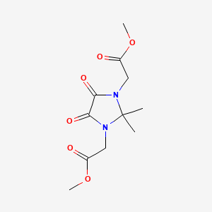 molecular formula C11H16N2O6 B8557079 Dimethyl 2,2'-(2,2-dimethyl-4,5-dioxoimidazolidine-1,3-diyl)diacetate CAS No. 61627-49-4