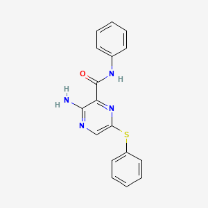 3-Amino-N-phenyl-6-phenylsulfanyl-pyrazine-2-carboxamide