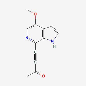 molecular formula C12H10N2O2 B8557139 4-Methoxy-7-(3-oxo-1-butyn-1-yl)-6-azaindole 