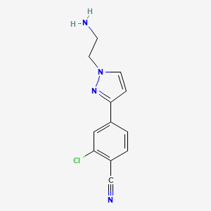 4-(1-(2-Aminoethyl)-1H-pyrazol-3-yl)-2-chlorobenzonitrile