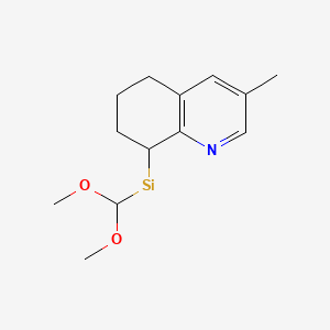 molecular formula C13H19NO2Si B8557151 5,6,7,8-Tetrahydro-8-dimethoxymethylsilyl-3-methylquinoline CAS No. 90298-24-1