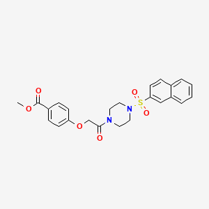 molecular formula C24H24N2O6S B8557164 Methyl 4-(2-(4-(naphthalen-2-ylsulfonyl)piperazin-1-yl)-2-oxoethoxy)benzoate 