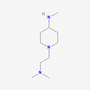 molecular formula C10H23N3 B8557239 N-[1-(2-Dimethylaminoethyl)piperidin-4-yl]-N-methylamine 