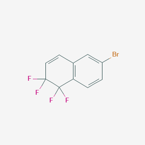 molecular formula C10H5BrF4 B8557257 6-Bromo-1,1,2,2-tetrafluoro-1,2-dihydronaphthalene 