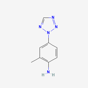 molecular formula C8H9N5 B8557288 2-(4-Amino-3-methylphenyl)tetrazole 