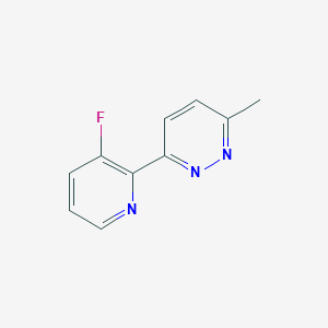 molecular formula C10H8FN3 B8557310 3-(3-Fluoropyridin-2-yl)-6-methylpyridazine 