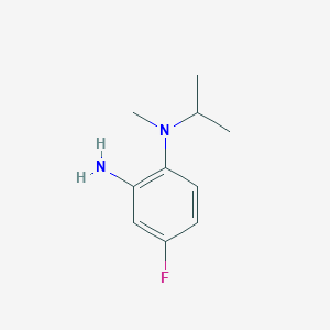 molecular formula C10H15FN2 B8557317 (2-amino-4-fluorophenyl)-N-(1-methylethyl)-methylamine 