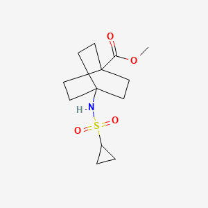 molecular formula C13H21NO4S B8557324 Methyl 4-(cyclopropanesulfonamido)bicyclo[2.2.2]octane-1-carboxylate 