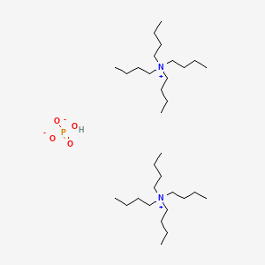 molecular formula C32H73N2O4P B8557325 Bis(N,N,N-tributylbutan-1-aminium) hydrogen phosphate CAS No. 23221-66-1