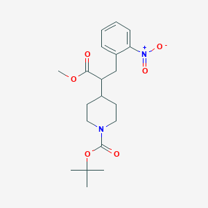 molecular formula C20H28N2O6 B8557349 Tert-butyl 4-(1-methoxy-3-(2-nitrophenyl)-1-oxopropan-2-yl)piperidine-1-carboxylate 