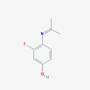 molecular formula C9H10FNO B8557388 3-Fluoro-4-isopropylideneamino-phenol 