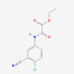 molecular formula C11H9ClN2O3 B8557394 2-Chloro-5-ethoxalylaminobenzonitrile 