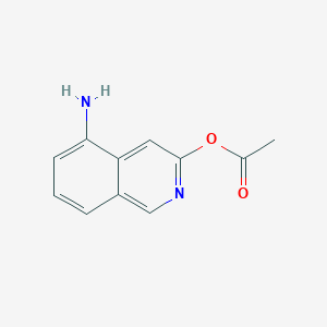 molecular formula C11H10N2O2 B8557398 5-amino-3-isoquinolinyl Acetate 