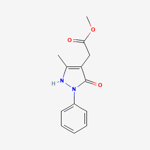 molecular formula C13H14N2O3 B8557399 (5-hydroxy-3-methyl-1-phenyl-1H-pyrazol-4-yl)-acetic acid methyl ester 