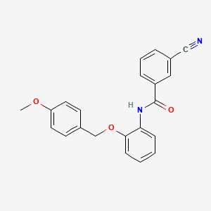 molecular formula C22H18N2O3 B8557417 n-(3-Cyanobenzoyl)-2-[(4-methoxybenzyl)oxy]aniline 